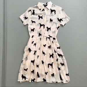 Reformation print shirt dress